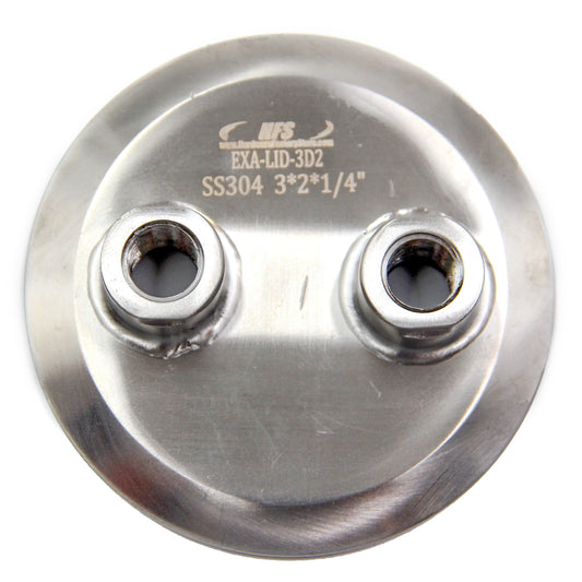 Extraction Tank Lid Tri Clamp 3" w/ (2) 1/4" FNPT