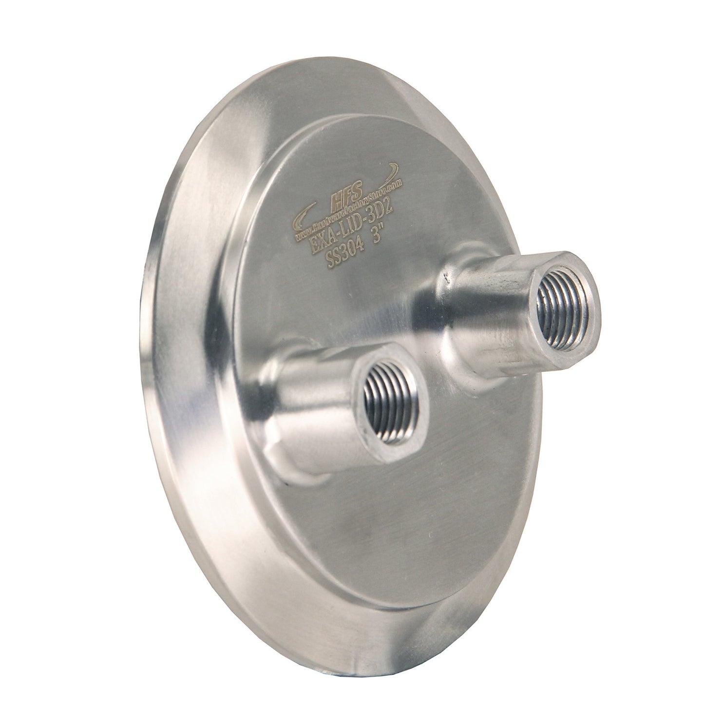 Extraction Tank Lid Tri Clamp 3" w/ (2) 1/4" FNPT