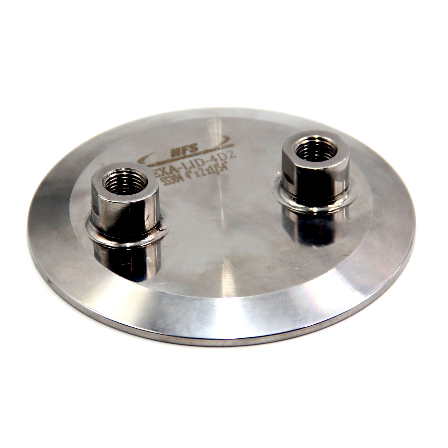 Extraction Tank Lid Tri Clamp 4" w/ (2) 1/2" FNPT