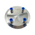 Load image into Gallery viewer, Extraction Tank Lid Tri Clamp 6&quot; w/ (4) 1/4&quot; FNPT
