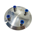 Load image into Gallery viewer, Extraction Tank Lid Tri Clamp 6&quot; w/ (4) 1/4&quot; FNPT
