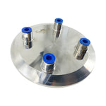 Load image into Gallery viewer, Extraction Tank Lid Tri Clamp 6&quot; w/ (4) 1/4&quot; FNPT
