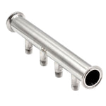 Load image into Gallery viewer, 1.5&quot; Tri Clamp To NPT Four-Way Manifold (4)1/2&quot; NPT Male SS304
