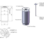 Load image into Gallery viewer, 12&#39;&#39; Jacketed Vertical Storage Tank
