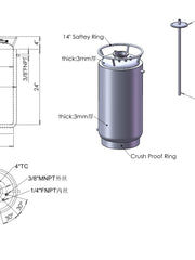 Load image into Gallery viewer, 12&#39;&#39; Jacketed Vertical Storage Tank
