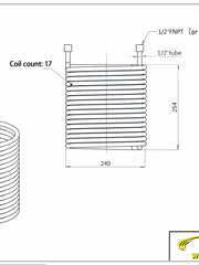 Load image into Gallery viewer, 1/2&quot; MNPT Single Condensing Coil Stainless Steel 304
