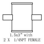 Load image into Gallery viewer, Hardware Factory Store Inc - Tri Clamp NPT Side Port Spool - 1.5X3&quot; W/ 2x 1/4 FNPT

