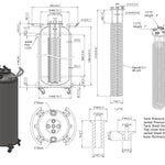 Load image into Gallery viewer, 160 L, (175 lbs. Refrigerant), Jacketed Storage Vessel With Condenser
