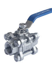 Load image into Gallery viewer, Three Piece Ball Valve NPT Female x NPT Female SS304 PTFE Lined 355PSI
