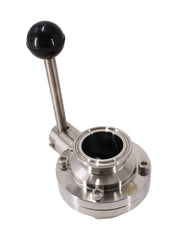 Load image into Gallery viewer, Tri Clamp Sanitary Butterfly Valve with Pull Handle Stainless Steel 304
