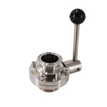 Load image into Gallery viewer, Tri Clamp Sanitary Butterfly Valve with Pull Handle Stainless Steel 304
