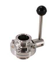 Load image into Gallery viewer, Tri Clamp Sanitary Butterfly Valve with Pull Handle Stainless Steel 304
