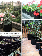 Load image into Gallery viewer, Aeration Fabric Pot Plant Grow Bag w/Handles (Black)
