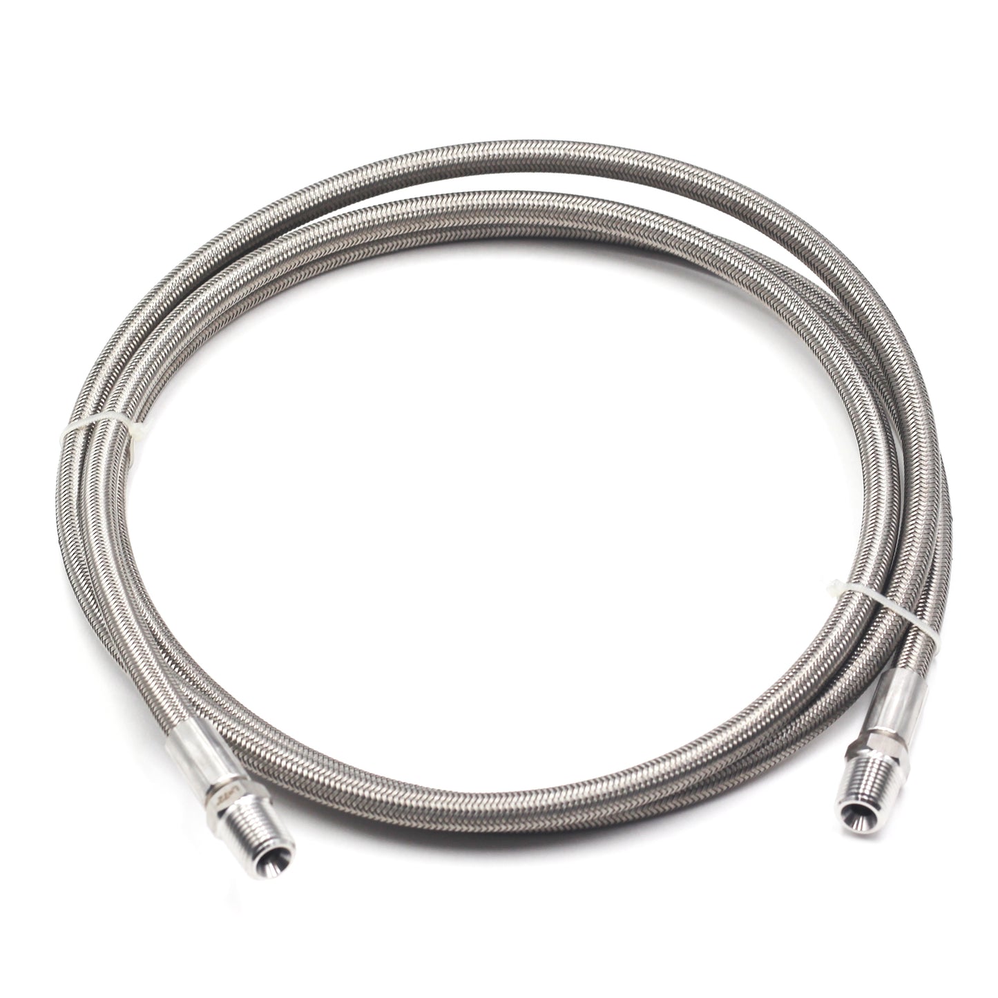 1/4" Male NPT Stainless Braided Hoses, w/ PTFE Liner, - 2000PSI