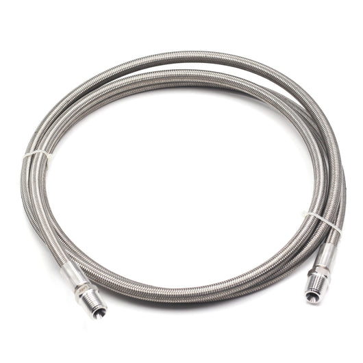 1/2'' Male NPT Stainless Braided Hoses, w/ PTFE Liner, - 300PSI