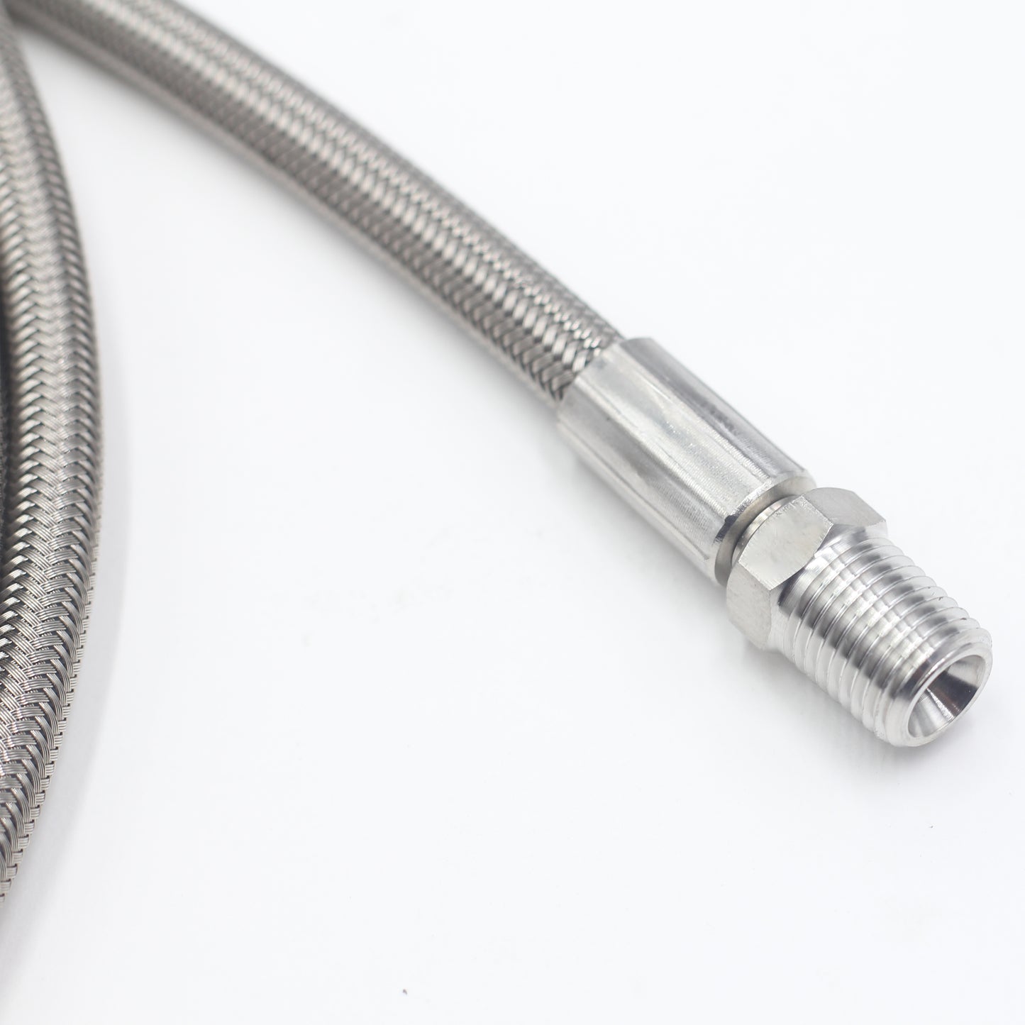 1/4" Male NPT Stainless Braided Hoses, w/ PTFE Liner, - 2000PSI