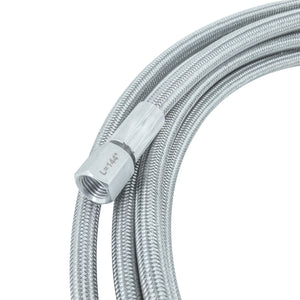 1/4'' Female SAE Stainless Steel Braided Hoses, w/ PTFE Liner, - 300PSI