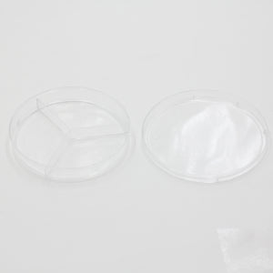 90mm x 15mm Lab Plastic Petri Dish Y-Plate 3 Compartments 10PC/PAK