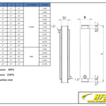 Load image into Gallery viewer, Jacketed Spool 6&quot; Tri Clamp x 48&quot; w/ (2) 1.5&quot;TC Port ASME Certified SS304
