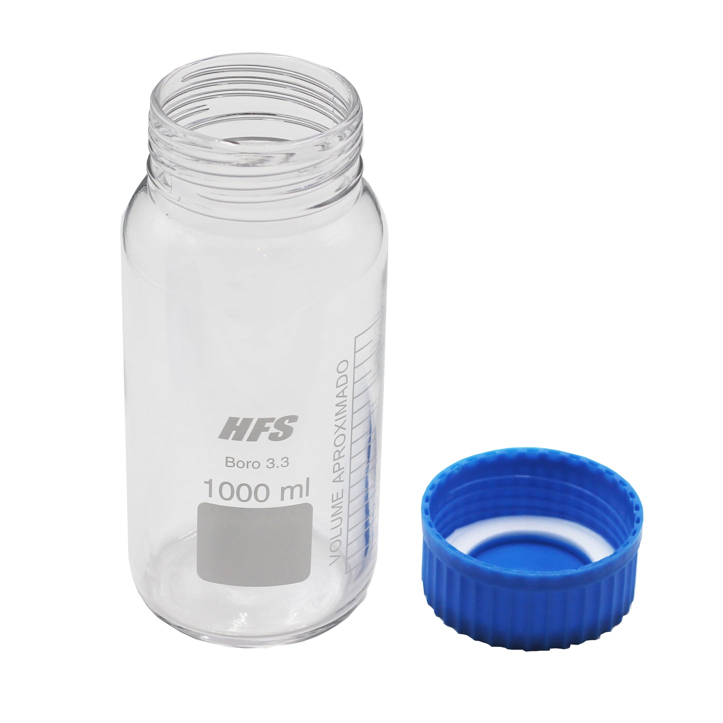 Laboratory Glass Bottles with PP Screw Cap, GL 80, 1 L