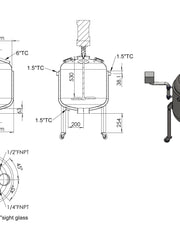 Load image into Gallery viewer, Jacketed Stainless Steel Reactor, 150L
