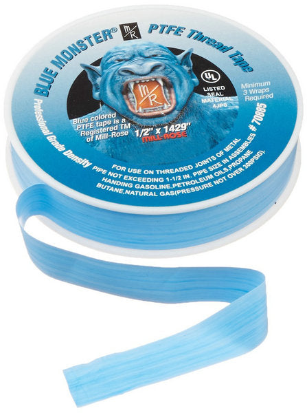 BLUE MONSTER PTFE THREAD TAPE 1/2'' x 1429''