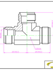 Load image into Gallery viewer, Compression Fitting Tee 1/2&quot; x 1/2&quot; x 1/2&quot; Tube OD Stainless Steel 316
