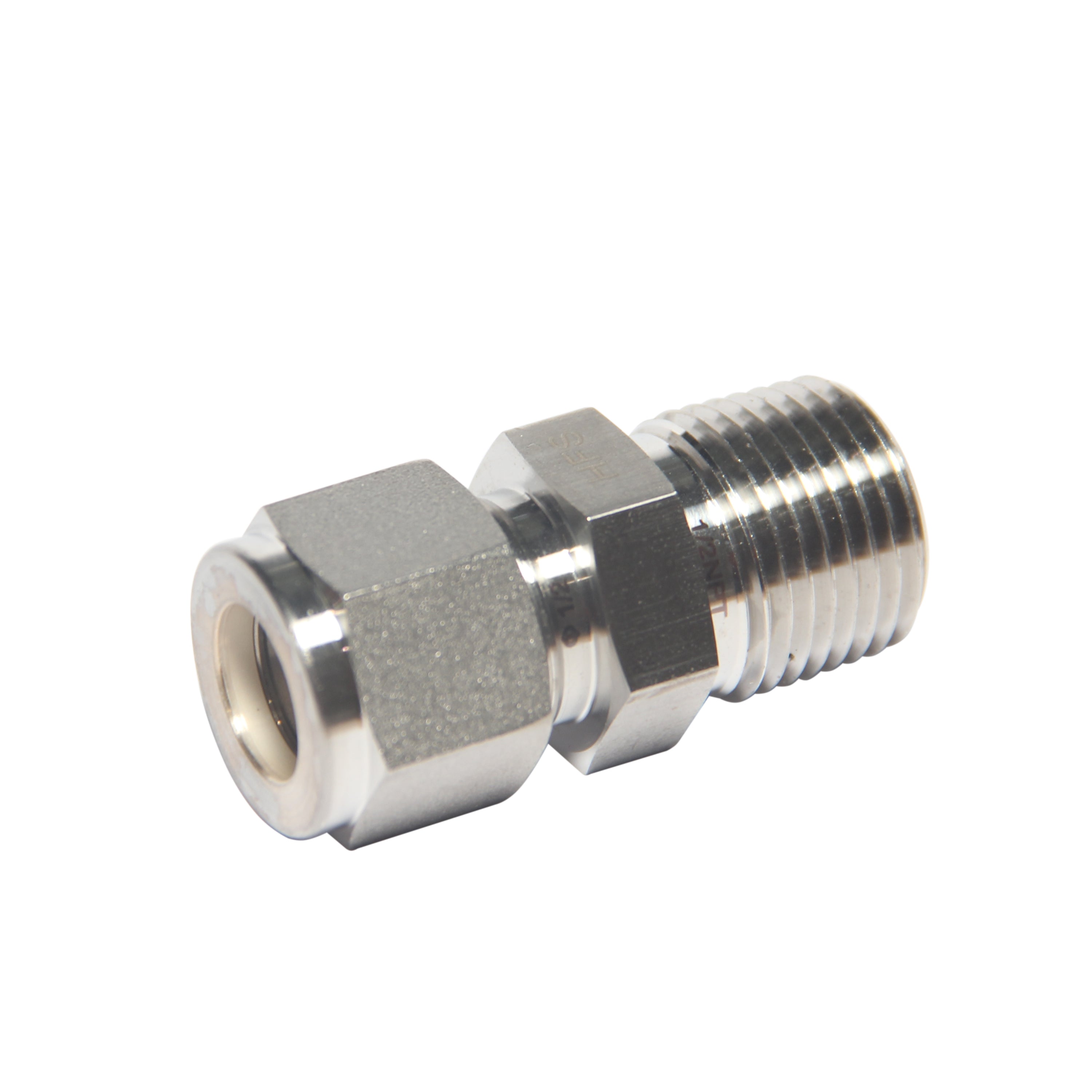 Compression Tube Fitting 1/2 Tube OD x 1/2 NPT Male Connector