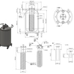 Load image into Gallery viewer, 100 L, (110 lbs. Refrigerant), Jacketed Storage Vessel With Condenser
