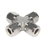 Load image into Gallery viewer, Compression Tube Fitting 4 Way Cross 1/2&quot; Tube OD Stainless Steel 316
