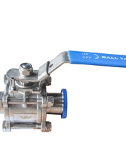 Load image into Gallery viewer, Three Piece Ball Valve Tri Clamp PTFE Lines Stainless Steel 304
