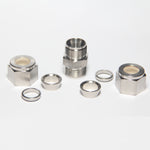 Load image into Gallery viewer, Compression Tube Fitting Union 1/2&quot; Tube OD Adapter Stainless Steel 316
