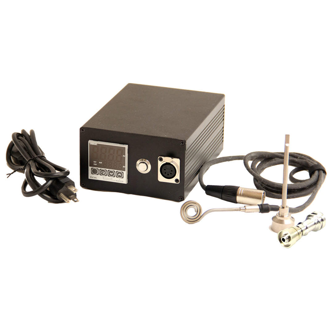 Hardware Factory Store Inc - Tm Titanium Enail 5 Pin 110V coil heater unit K type Regular Coil Heater with Kevlar lead wire and XLR connector - BLACK